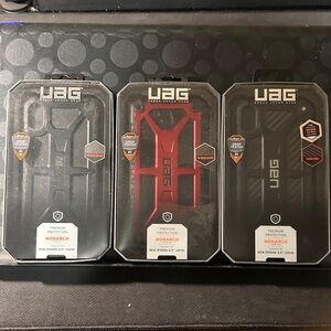 iPhone XS Max UAG  Monarch Cases. Red, Black, and Carbon Fiber. Very Good Cond.